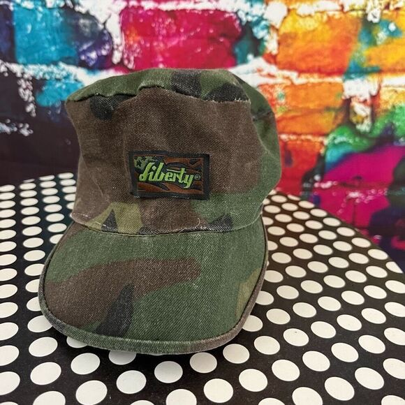 Vintage Liberty Brand Camouflage Camo Print Juvenile Hat One Size Toddler - Picture 1 of 7